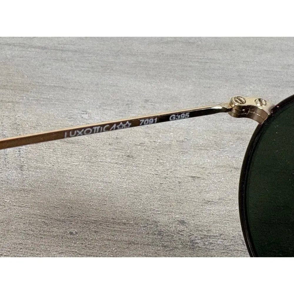 Luxottica 7091 Gx95- Gold‎ Electroplated UV Guard- Made in Italy Sunglasses- EUC